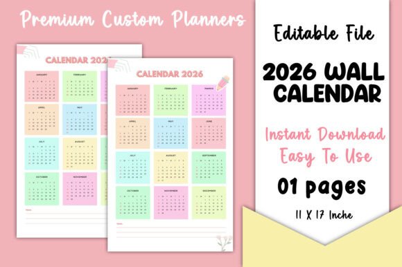 2026 Wall Calendar Poster: A Practical Tool for Time Management and Interior Design