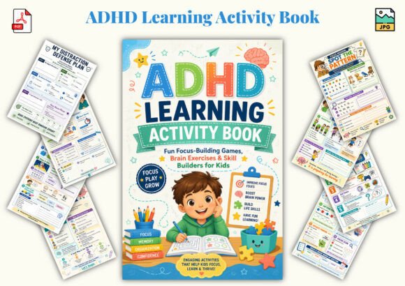 ADHD Learning Activity Book: A Strategic Tool for Focus, Memory, and Executive Skills Development