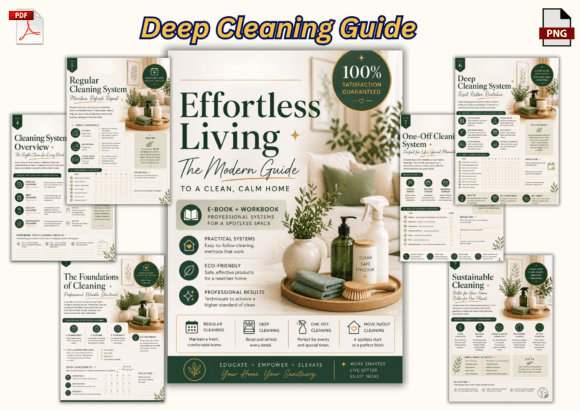 Deep Cleaning Guide – Ebook Workbook: Transform Your Home and Mindset