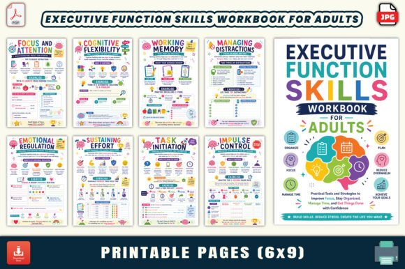 Executive Function Skills Workbook for Adults: A Practical Guide to Better Focus and Productivity