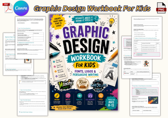 Graphic Design Workbook for Kids: A Creative Learning Tool for Young Designers