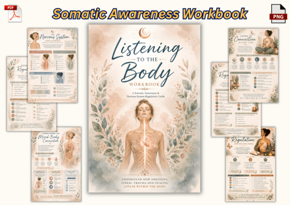 Listening to the Body Workbook: A Somatic Awareness Nervous System Regulation Guide