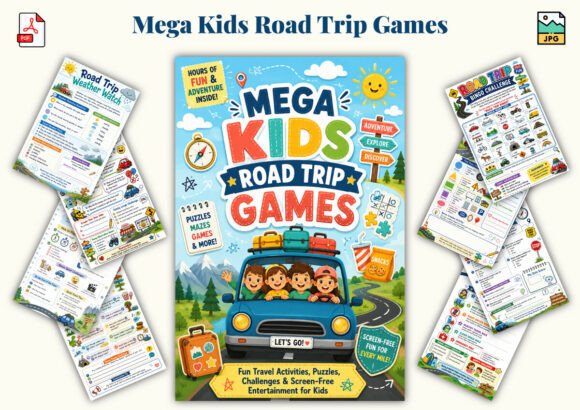 Mega Kids Road Trip Games: Screen-Free Fun for Family Adventures