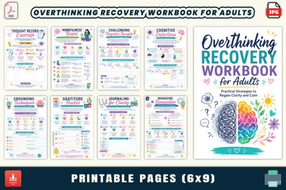 Overthinking Recovery Workbook for Adults