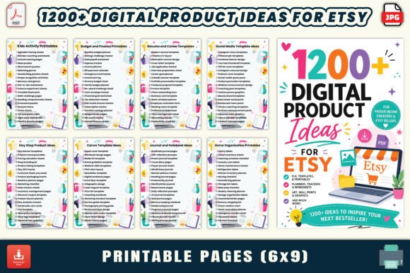 Unlocking Profitable Opportunities with 1200 Digital Product Ideas for Etsy