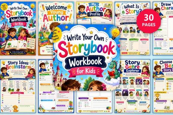 Write Your Own Storybook Workbook for Ki: A Guide to Creative Writing for Kids